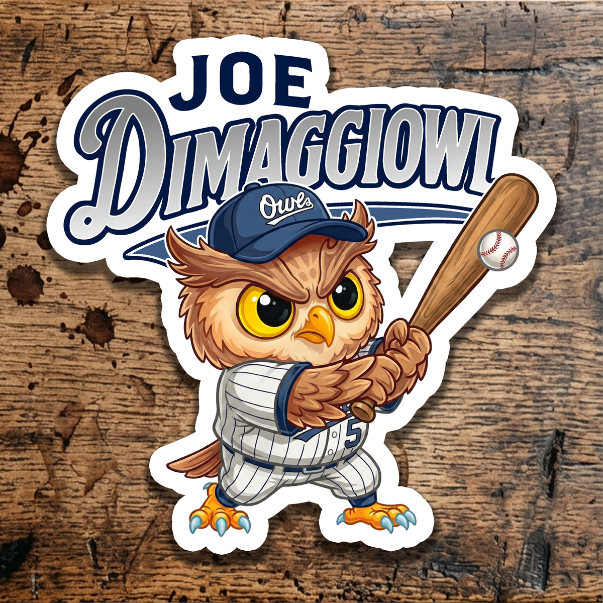 Joe DiMaggiowl sticker