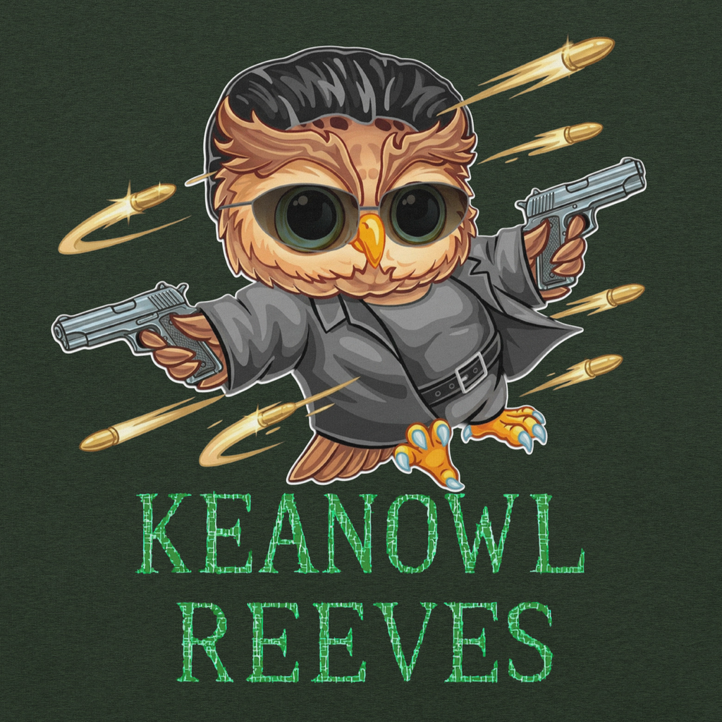 Keanowl Reeves t-shirt