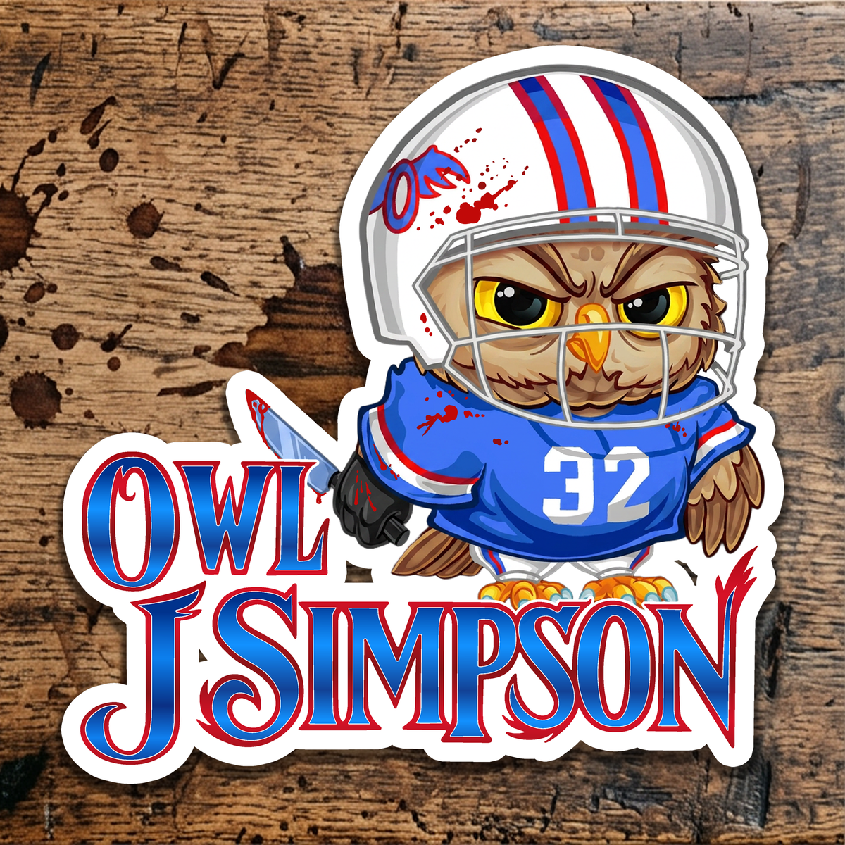 Owl J Simpson sticker