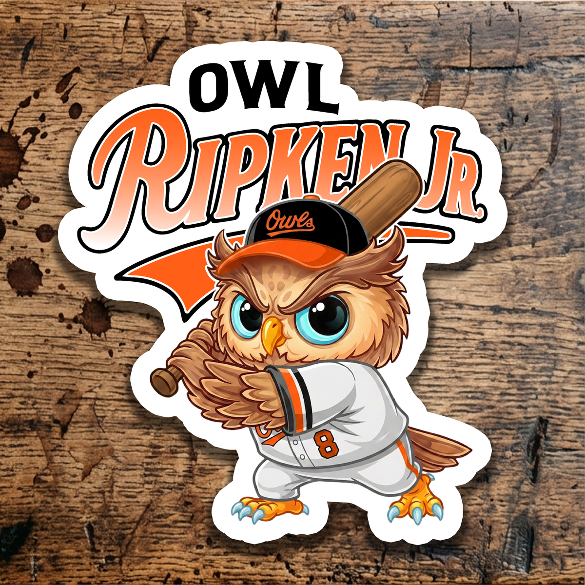 Owl Ripken Jr. sticker