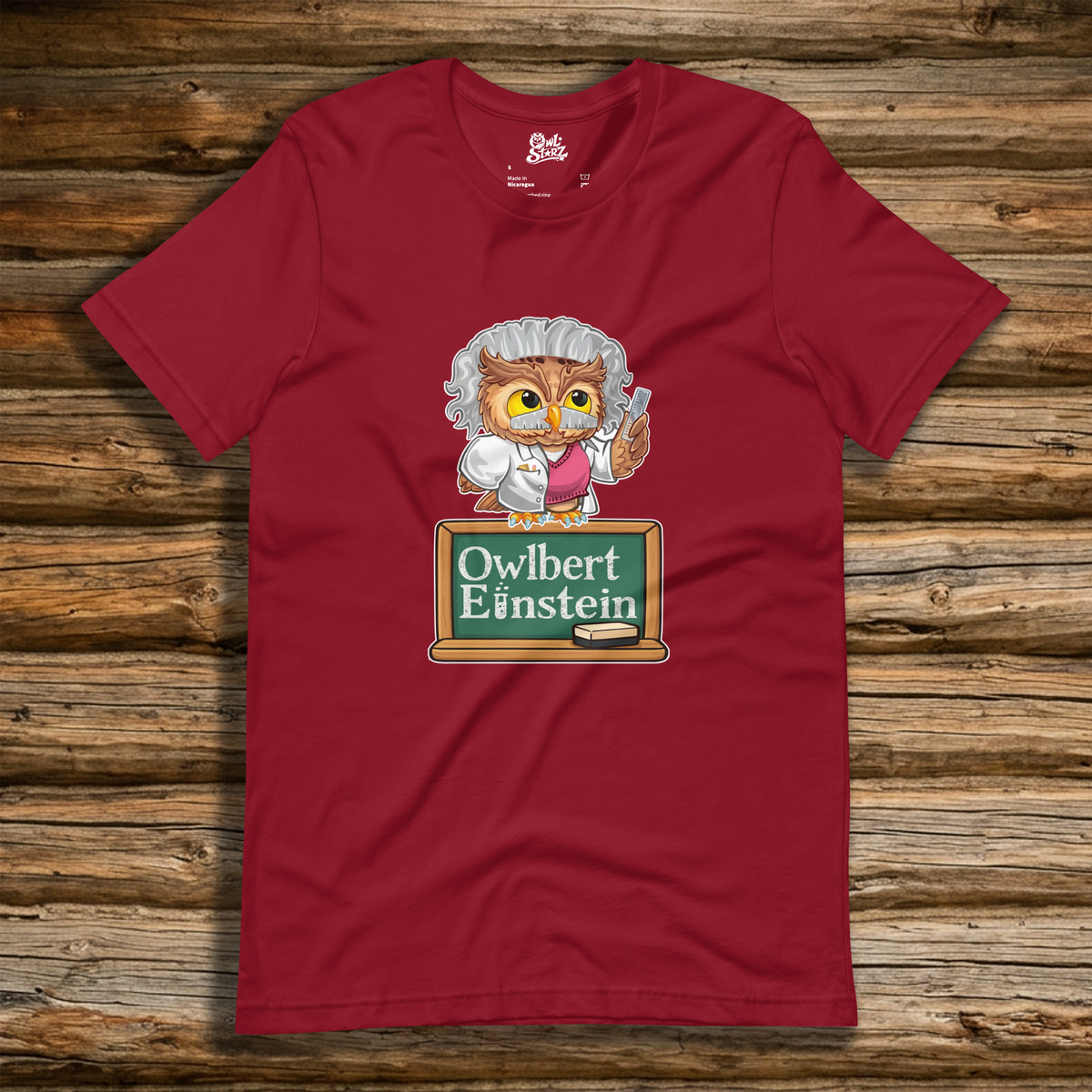 Owlbert Einstein t-shirt