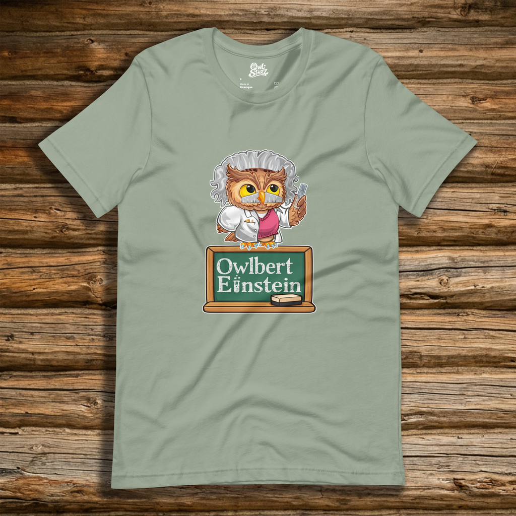 Owlbert Einstein t-shirt