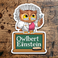 Owlbert Einstein sticker