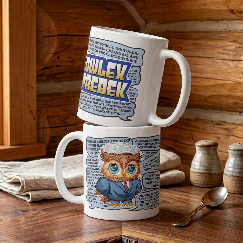Owlex Trebek ceramic mug