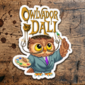 Owlvador Dali sticker