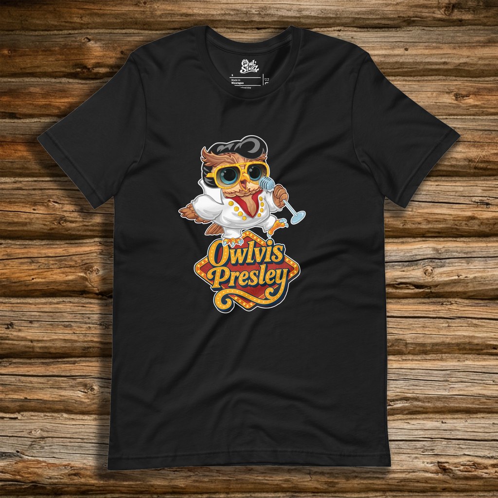 Owlvis Presley t-shirt