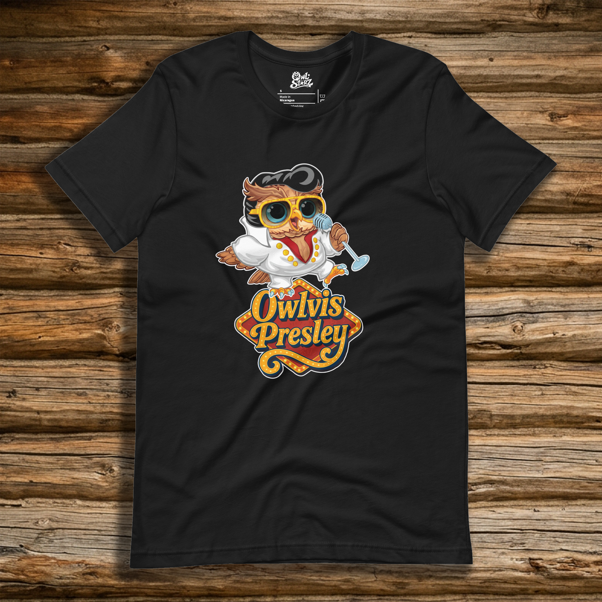 Owlvis Presley t-shirt