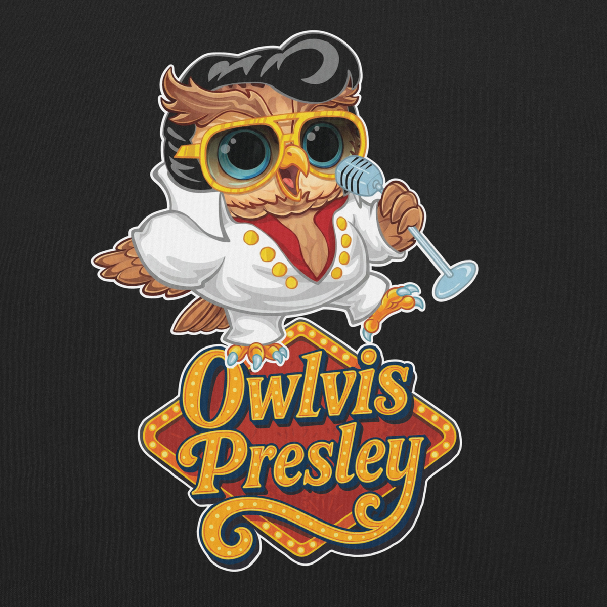 Owlvis Presley t-shirt