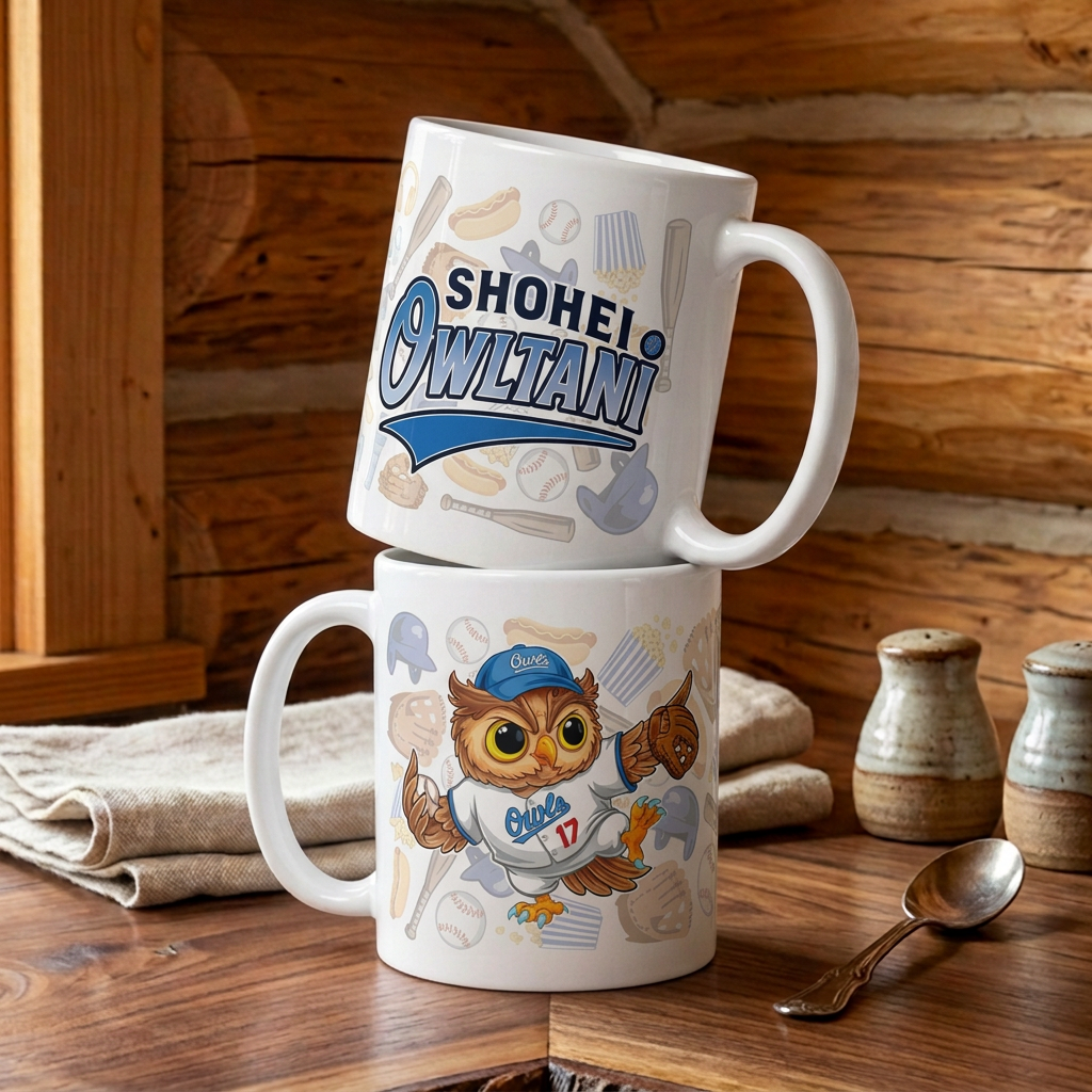 Shohei Owltani ceramic mug